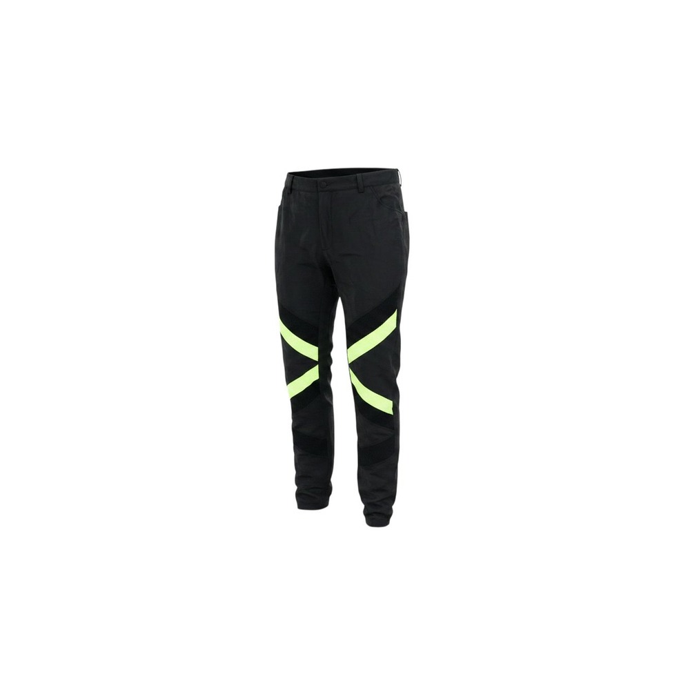 Rue21 Leggings Womens L Black New Neon Yellow Chevron Mesh Athletic Activewear